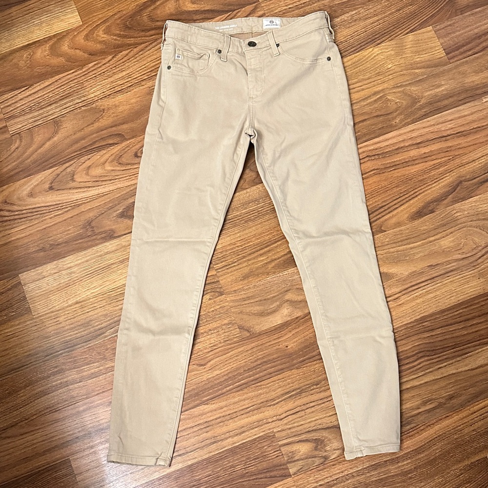 AG Adriano Goldschmied Beige Legging Ankle Jeans